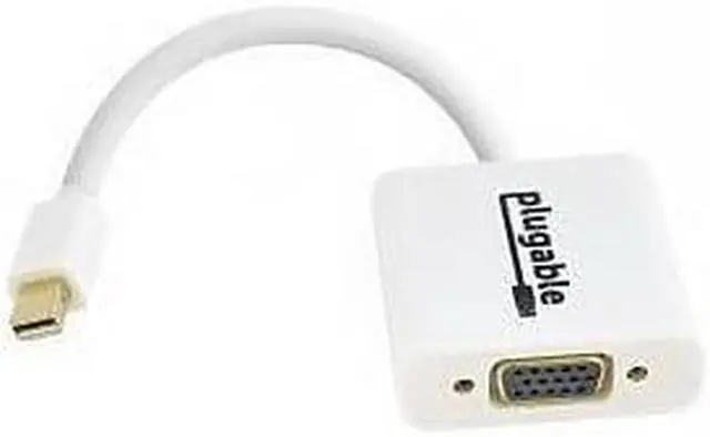 Alt view image 6 of 6 - Plugable Mini DisplayPort (Thunderbolt 2) to VGA Adapter (Supports Mac, Windows, Linux Systems and Displays up to 1920x1080, Active)