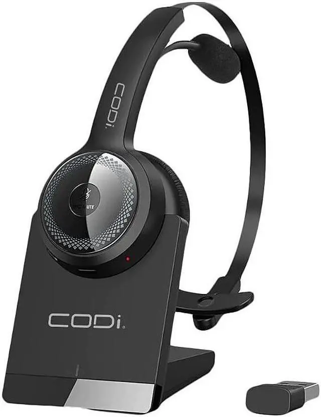 Alt view image 6 of 9 - CODi Claro Wireless Headset w/ Integrated AI-Powered ENC Microphone Black (A04616)
