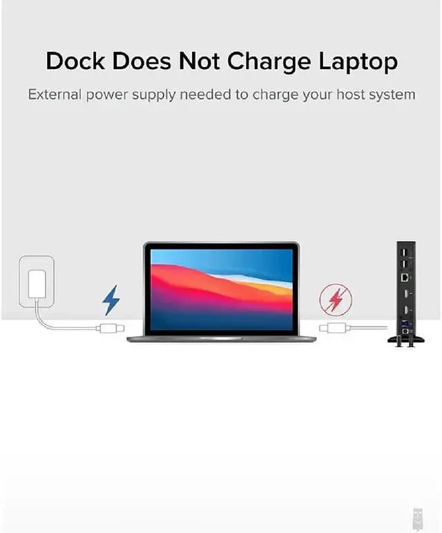 Alt view image 12 of 20 - Plugable Laptop Docking Station Dual Monitor for USB-C or USB 3.0, Compatible with Windows and Mac, (Dual HDMI, 6x USB Ports, Gigabit Ethernet, Audio)