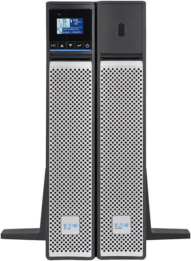 Alt view image 9 of 16 - Eaton 5PX1500RTG2 5PX G2 1440VA 1440W 120V Line-Interactive UPS - 8 NEMA 5-15R Outlets, Cybersecure Network Card Option, Extended Run, 2U Rack/Tower - 5PX G2 1440VA Rack/Tower UPS - 5 Minute Stand