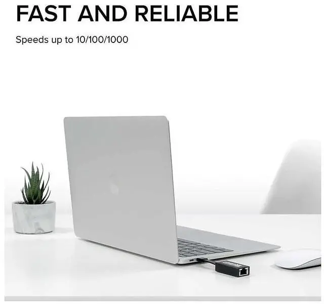 Alt view image 10 of 13 - Plugable USB C to Ethernet Adapter, Driverless Fast and Reliable Gigabit Speed, Thunderbolt 3 to Ethernet Adapter Compatible with Macbook Pro, Windows, macOS, iPhone 15, and ChromeOS