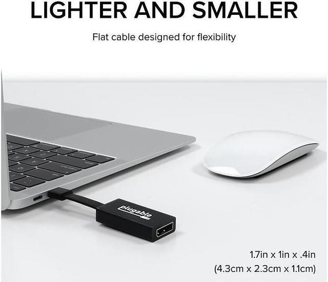 Alt view image 18 of 18 - Plugable USB C to DisplayPort Adapter 4K 60Hz, Thunderbolt 3 to DisplayPort Adapter Compatible with MacBook Pro, Windows, Chromebooks, iPad Pro, Dell XPS, and More