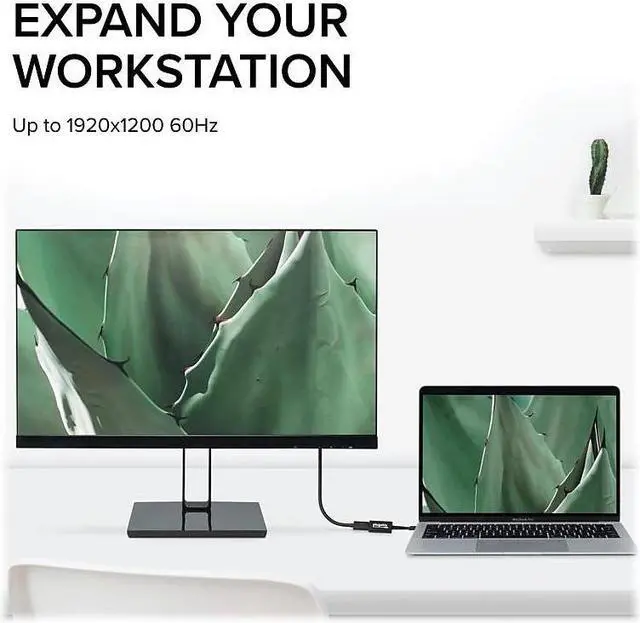 Alt view image 15 of 19 - Plugable USB C to VGA Adapter, Thunderbolt 3 to VGA Adapter Compatible with Macbook Pro, Windows, Chromebooks, 2018 iPad Pro, Dell XPS, and more (Supports resolutions up to 1920x1200 @ 60Hz)
