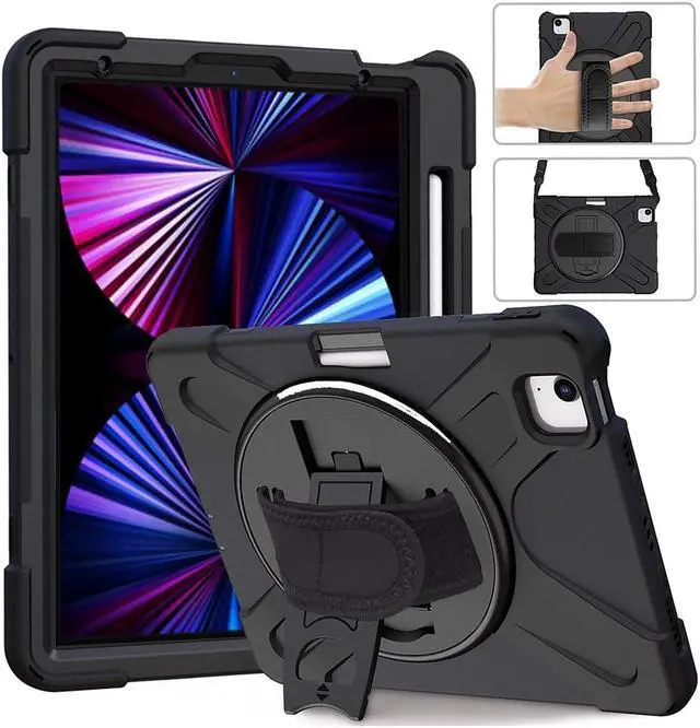 Alt view image 12 of 12 - Codi Rugged Rugged Carrying Case for 11" Apple iPad Pro 3rd Generation Tablet Black C30705060