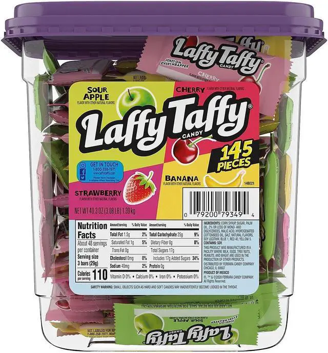 Main image of Laffy Taffy Assorted Chewy Candy 0.34 oz 145/Tub (FER42356 )