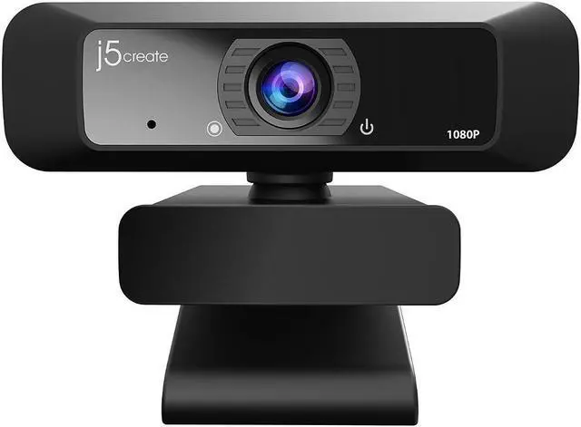 Alt view image 13 of 20 - J5create Create 2 USB 360° Rotation & 1080P HD Webcam 2 Megapixels Black (JVCU100)