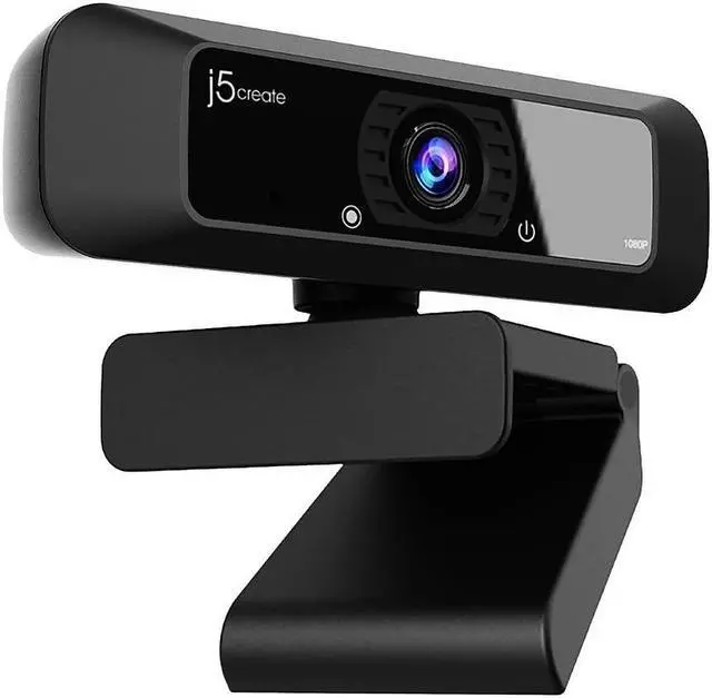 Alt view image 14 of 20 - J5create Create 2 USB 360° Rotation & 1080P HD Webcam 2 Megapixels Black (JVCU100)