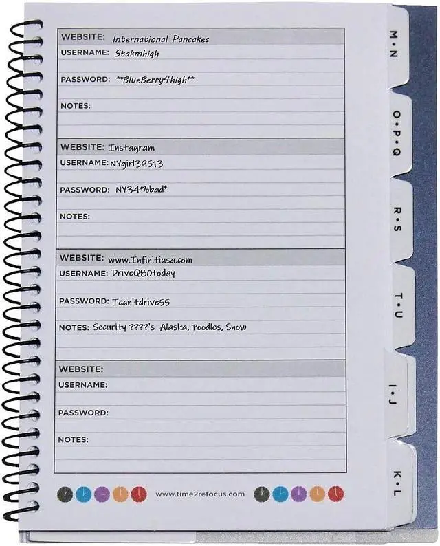 Alt view image 9 of 12 - Password Book Small Black
