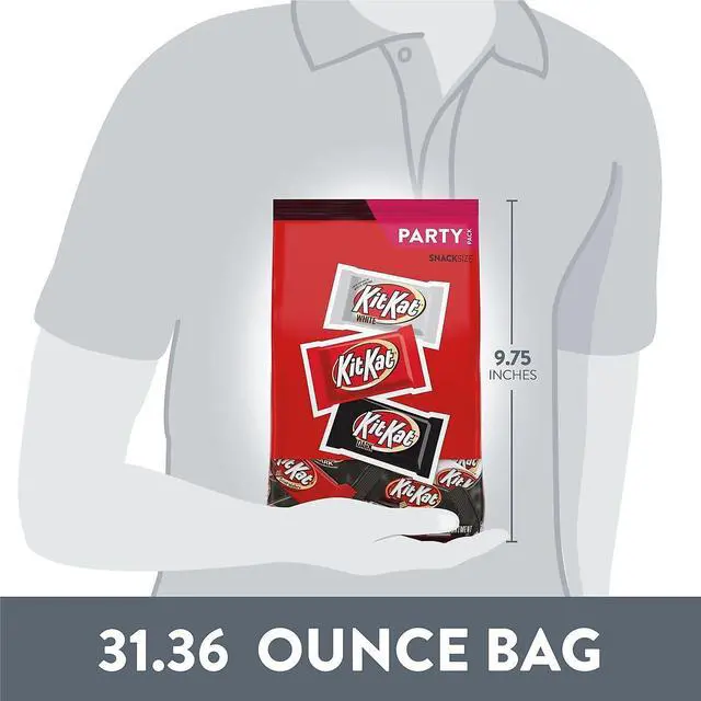 Alt view image 4 of 5 - Kit Kat Party Pack Snack Size Assorted Flavors Candy Bar 31.36 oz. (HEC93890)