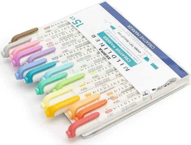 Alt view image 10 of 14 - Zebra Mildliner Double Ended Highlighter, Assorted Colors, 1 Each (ZEB78105)