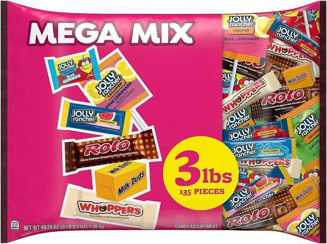 Main image of Hershey's Mega Mix Chocolate and Sweets Assortment Variety 48.29 oz. 135 Pieces (HEC93958)