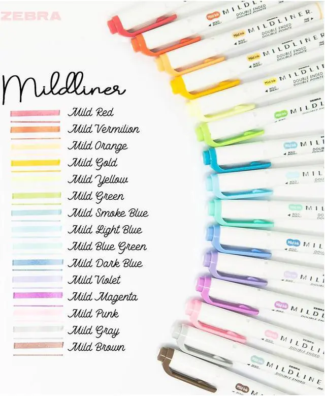 Alt view image 11 of 14 - Zebra Mildliner Double Ended Highlighter, Assorted Colors, 1 Each (ZEB78105)