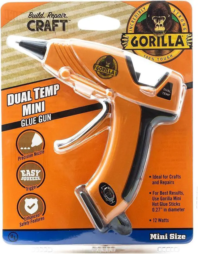 Alt view image 3 of 8 - gorilla dual temp mini hot glue gun, (pack of 1)