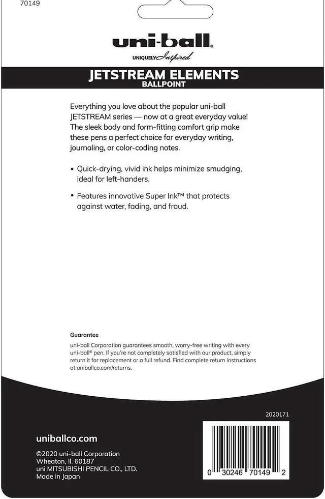 Alt view image 7 of 10 - uni-ball uni Jetstream Elements Ballpoint Pens Medium Point 1.0mm Assorted Ink 6/Pack (70149)