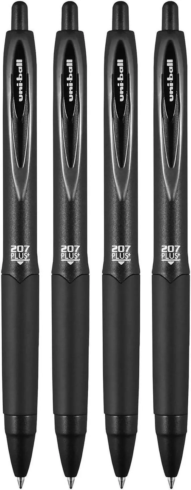 Alt view image 4 of 14 - uni-ball uniball 207 Plus+ Retractable Gel Pens Medium Point 0.7mm Black Ink 4/Pack (70460)