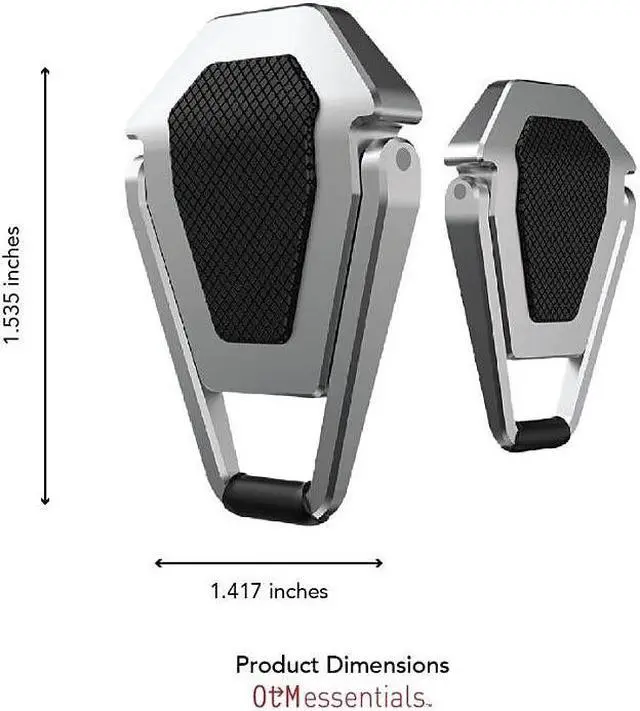 Alt view image 2 of 7 - OTM Essentials 2.77" x 0.6" Aluminum Laptop Kickstand Silver/Black (OB-A2F)