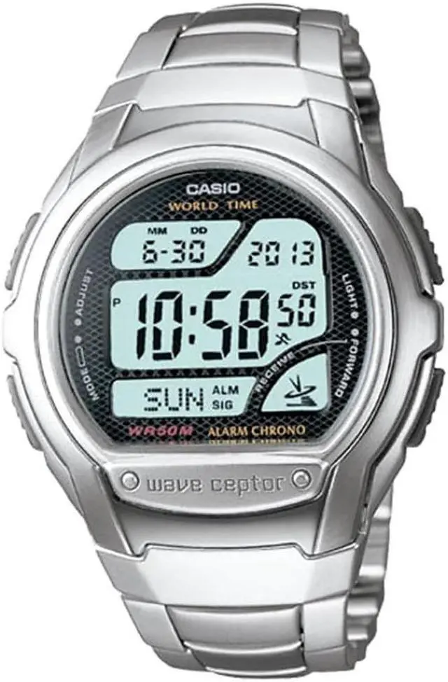 Alt view image 4 of 9 - CASIO WV58DA-1AV Atomic Digital Watch Silver