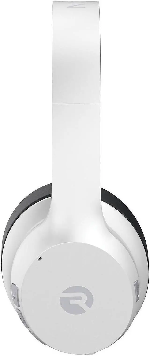 Alt view image 2 of 5 - Raycon The Fitness Wireless Noise Canceling Over-Ear Headphones with Microphone Bluetooth Pearl White (RBH841-23E-WHI)