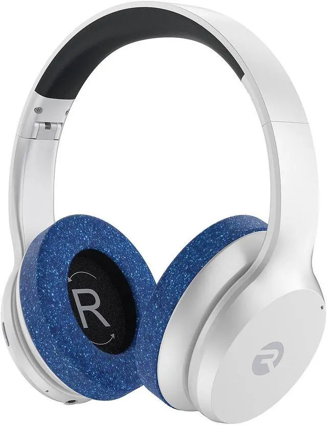 Alt view image 5 of 5 - Raycon The Fitness Wireless Noise Canceling Over-Ear Headphones with Microphone Bluetooth Pearl White (RBH841-23E-WHI)
