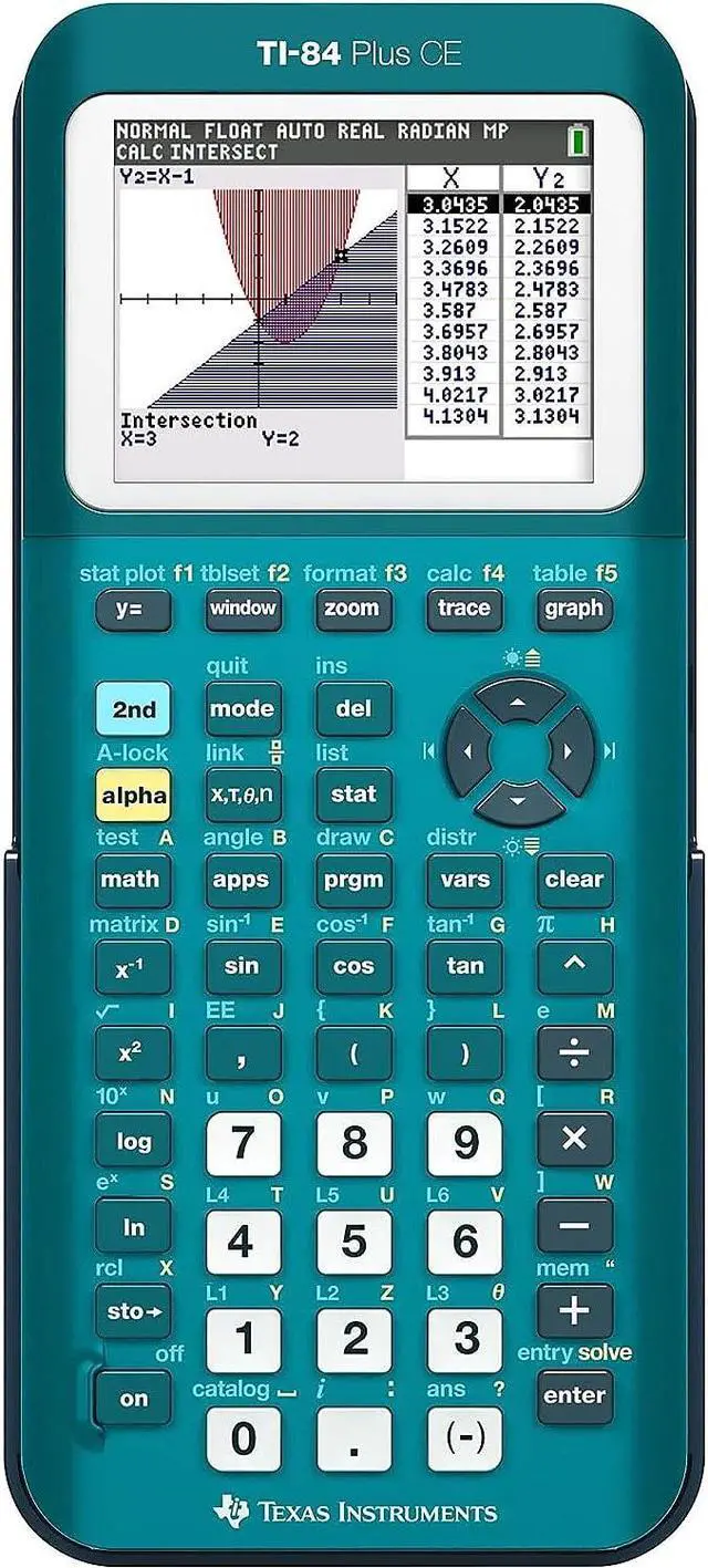 Alt view image 5 of 9 - Texas Instruments TI-84 Plus CE Graphing Calculator Matte Teal (84PLCE/TBL/1L1/AX)