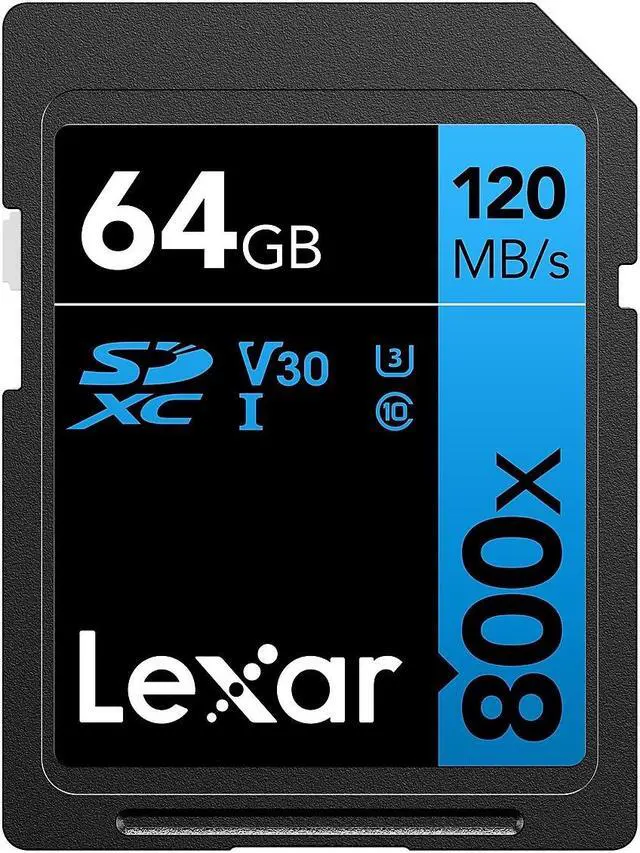 Alt view image 2 of 9 - Lexar LSD0800064G-BNNNU High-Performance 800x 64GB  SDXC UHS-I Cards, Up to 120MB/s Read, for Point-and-Shoot Cameras