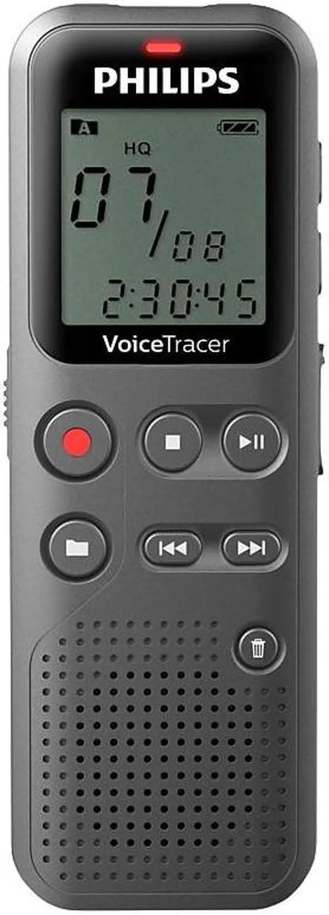 Alt view image 4 of 7 - Philips VoiceTracer Digital Voice Recorder 8GB Black (DVT1120)