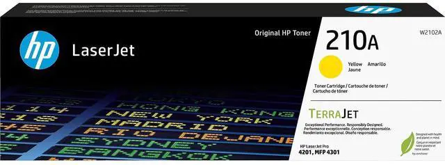 Alt view image 7 of 7 - HP 210A Yellow Original LaserJet Toner Cartridge, ~1,800 pages, W2102A