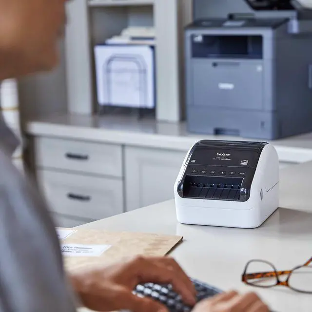 Alt view image 4 of 14 - Brother QL-1110NWB Desktop Direct Thermal Monochrome Label Printer