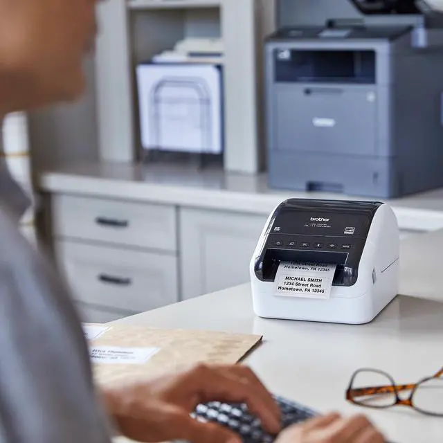 Alt view image 8 of 14 - Brother QL-1110NWB Desktop Direct Thermal Monochrome Label Printer