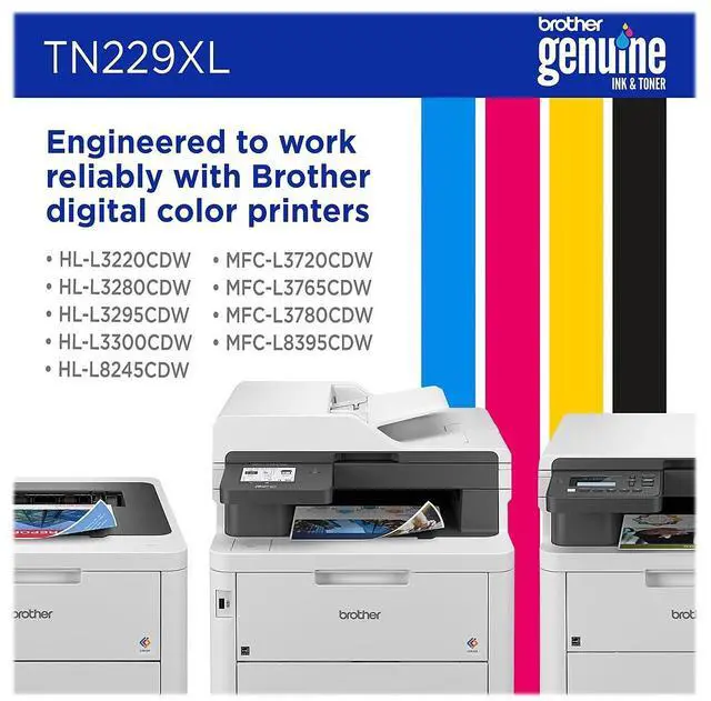 Alt view image 14 of 16 - Brother Genuine TN229XLY High-yield Yellow Toner Cartridge