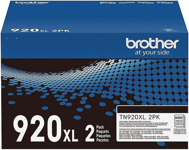 Alt view image 4 of 10 - Brother Genuine TN920XL2PK High-yield Toner Cartridge Twin Pack