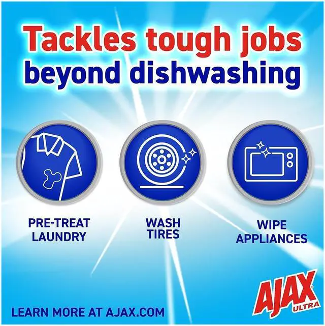 Alt view image 6 of 8 - Ajax Ultra Super Degreaser Dish Soap Lemon Scent 52 fl. oz. (149861)
