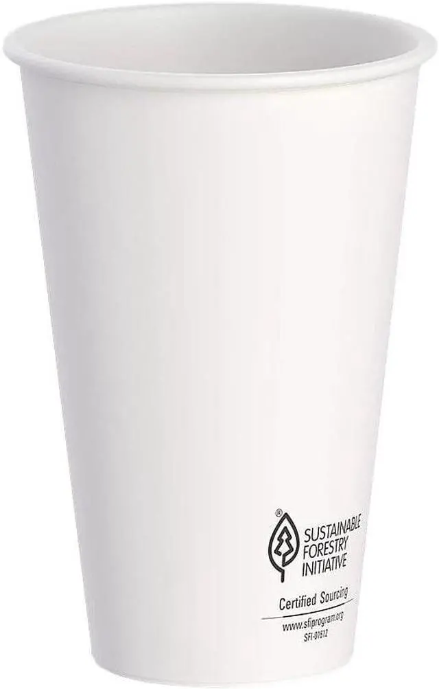Main image of Dart ThermoGuard Paper Hot Cup 16 Oz. White 30 Cups/Pack (DWTG16W-30)