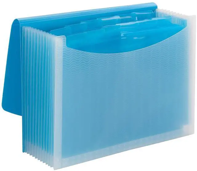 Alt view image 5 of 7 - Smead Poly Expanding File 12 Sections Letter Size Teal/Clear 70869
