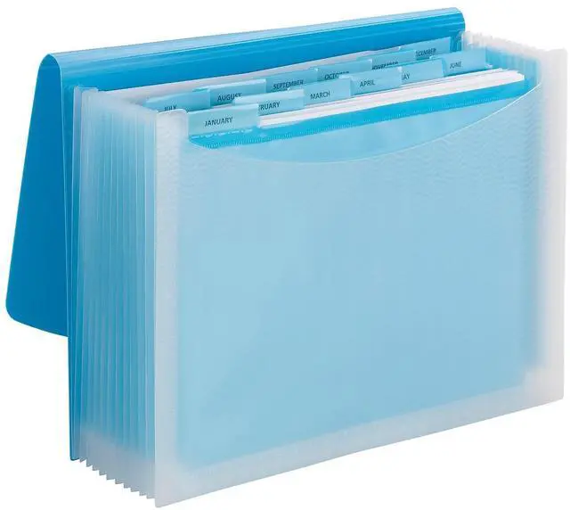 Alt view image 6 of 7 - Smead Poly Expanding File 12 Sections Letter Size Teal/Clear 70869