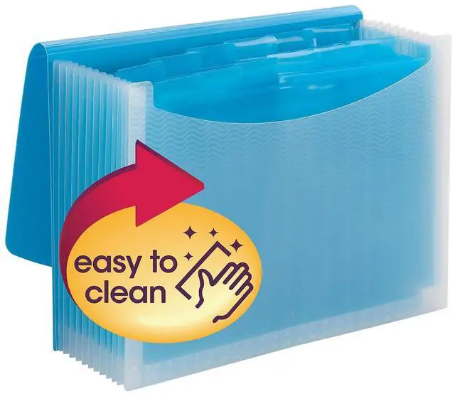 Alt view image 7 of 7 - Smead Poly Expanding File 12 Sections Letter Size Teal/Clear 70869