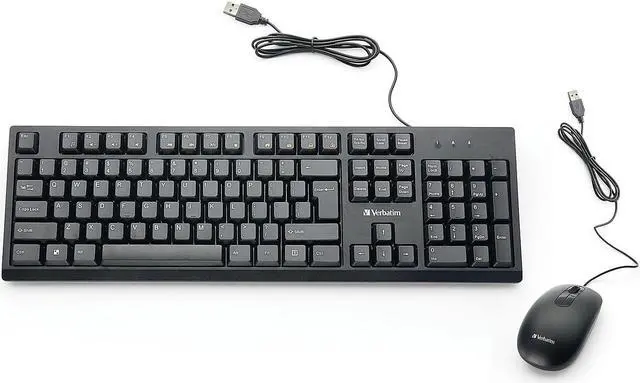 Alt view image 14 of 20 - Verbatim 70734 Universal Wired Keyboard and Mouse Black 70734