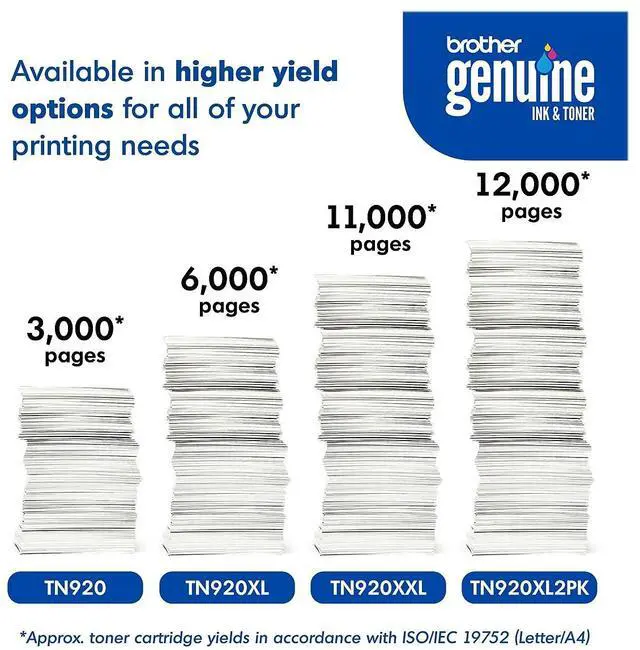 Alt view image 5 of 9 - Brother Genuine TN920 Standard Yield Toner Cartridge