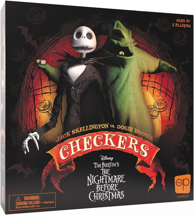 Alt view image 2 of 8 - USAopoly Checkers: Disney Tim Burton The Nightmare Before Christmas (USACK004261)