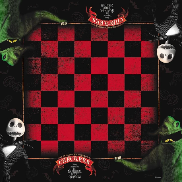 Alt view image 7 of 8 - USAopoly Checkers: Disney Tim Burton The Nightmare Before Christmas (USACK004261)