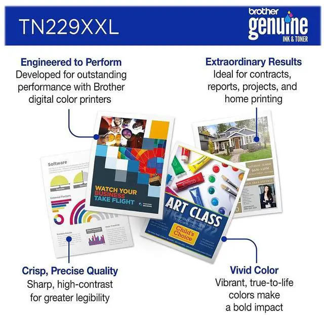 Alt view image 5 of 9 - Brother Genuine TN229XXLBK Super High-yield Black Toner Cartridge