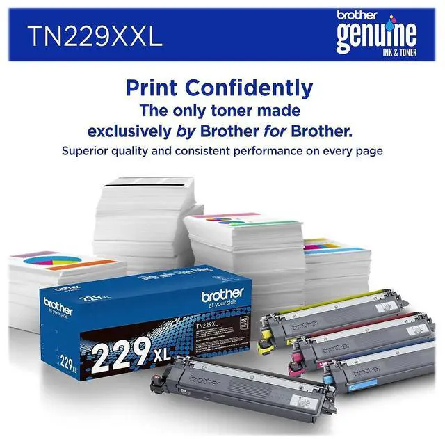 Alt view image 6 of 9 - Brother Genuine TN229XXLBK Super High-yield Black Toner Cartridge