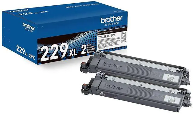Alt view image 10 of 16 - Brother Genuine TN229XL2PK High-yield Black Toner Cartridge Twin-Pack