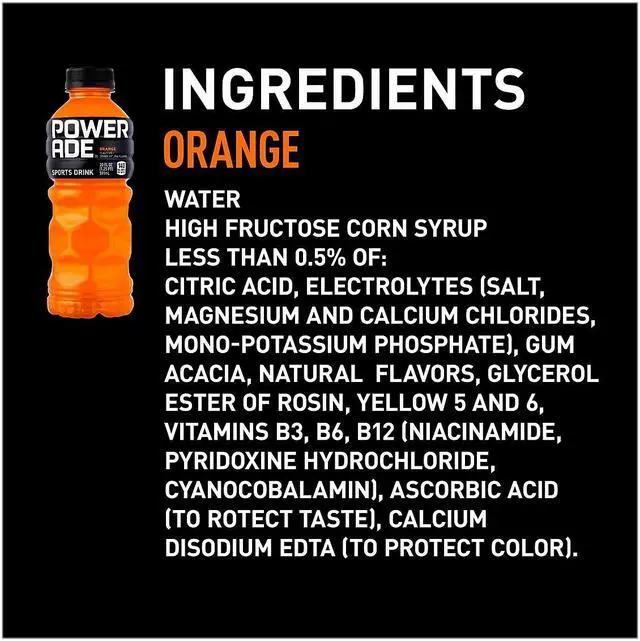 Alt view image 4 of 10 - Powerade Orange Sports Drink 20 oz. 24 Bottles/Pack (049000032789)