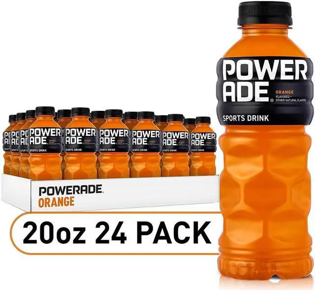 Alt view image 2 of 10 - Powerade Orange Sports Drink 20 oz. 24 Bottles/Pack (049000032789)