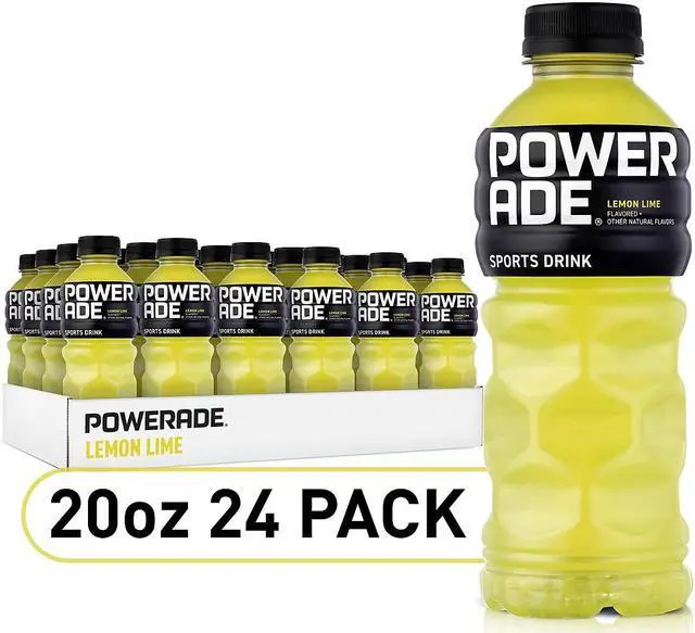Alt view image 2 of 6 - Powerade Lemon Lime Sports Drink 20 oz. 24 Bottles/Pack (049000003697)