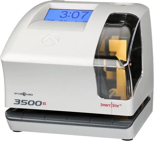 Alt view image 7 of 12 - Pyramid Time Systems, 3500ss Time Clock & Document Stamp, includes Pyramid 3500ss Time Clock & Document Stamp, 25 Time Cards, 1 Ribbons & 2 Security Keys, Time Clocks