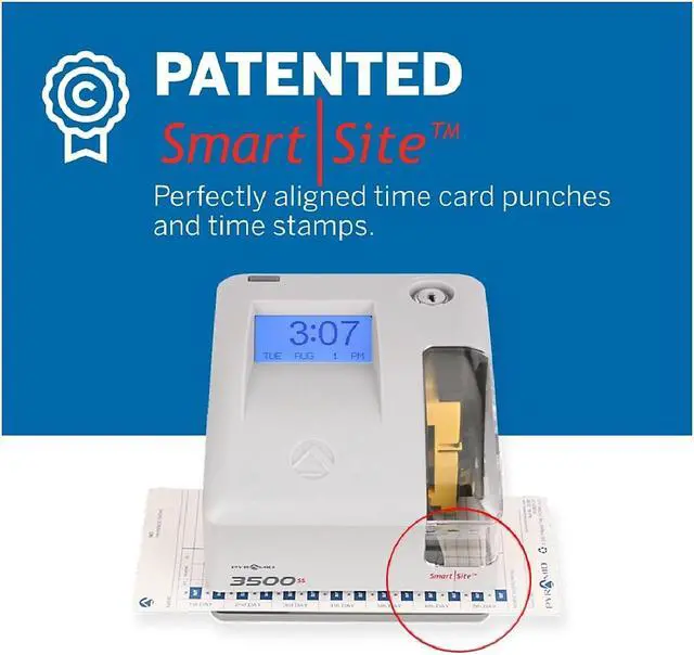 Alt view image 9 of 12 - Pyramid Time Systems, 3500ss Time Clock & Document Stamp, includes Pyramid 3500ss Time Clock & Document Stamp, 25 Time Cards, 1 Ribbons & 2 Security Keys, Time Clocks
