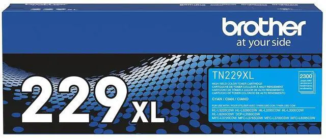 Alt view image 3 of 9 - Brother Genuine TN229XLC High-yield Cyan Toner Cartridge