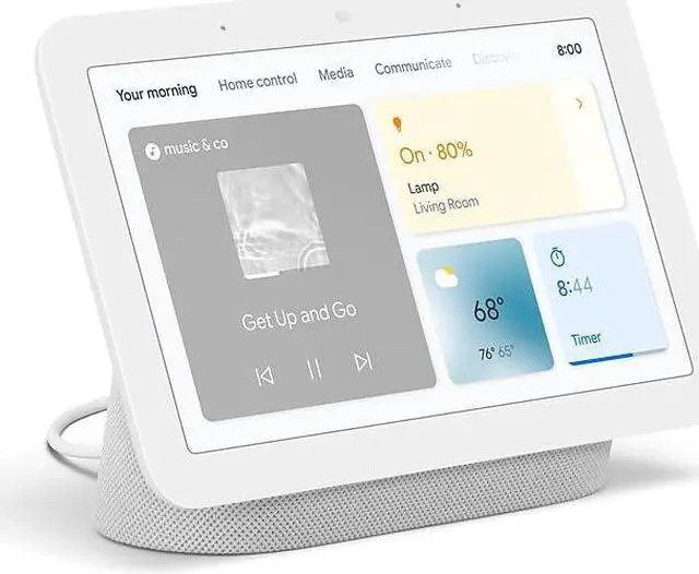 Alt view image 9 of 13 - Google Nest Hub with Google Assistant (2nd Generation), Chalk - OEM